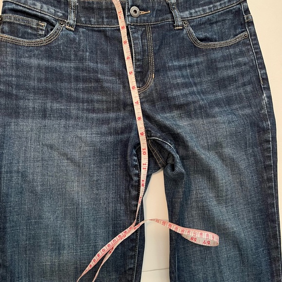 Chico’s Platinum Jeans 0 Short Womens Blue Denim Size 4 Short Straight Leg - Picture 3 of 10